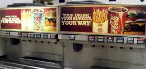BURGER KING COCA-COLA Dispenser Milledgeville Georgia,Coca-Cola Soft Drink Cups Burger King Fast Food Restaurant